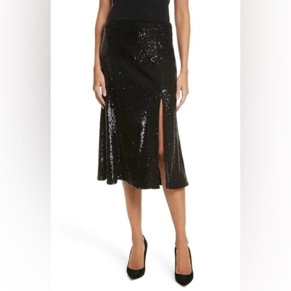 A.L.C. Braxton Sequin Skirt in Black Size 0